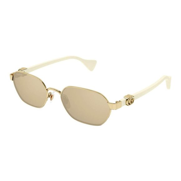 New Unisex Gucci Ivory & Gold Sunglasses main image 5